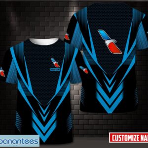 Fleece american airlines AOP 3D T-shirt For Men And Women Custom Name Product Photo 1