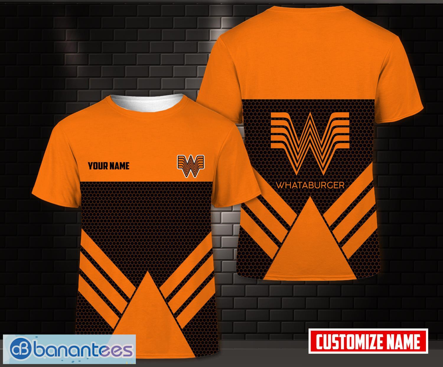fleece whataburger aop 3d t shirt for men and women custom name image Fleece whataburger AOP 3D T-shirt For Men And Women Custom Name Product Photo 1