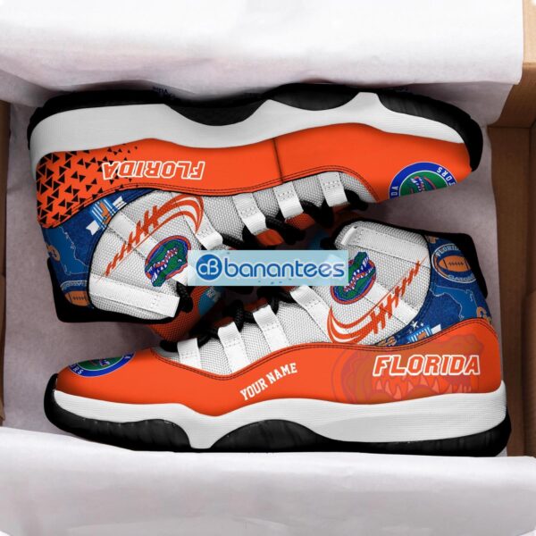 Florida Gators Air Jordan 11 Sneakers Custom Name Special Shoes For Fans Product Photo 2