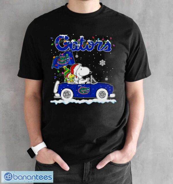Florida Gators Snoopy And Woodstock Driving Car Cute Snoopy Limited Edition Shirt - Black Unisex T-Shirt