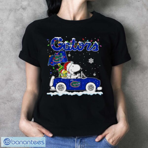 Florida Gators Snoopy And Woodstock Driving Car Cute Snoopy Limited Edition Shirt - Ladies T-Shirt