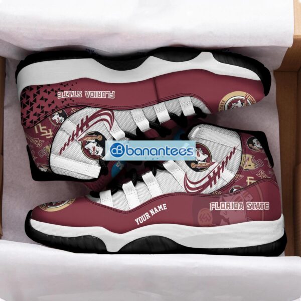 Florida State Seminoles Air Jordan 11 Sneakers Custom Name Special Shoes For Fans Product Photo 2