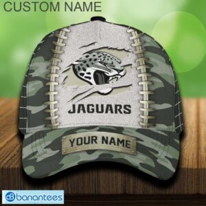 Jacksonville Jaguars 3D Hat And Cap Beach Design Camo Green For Fans Gift Custom Name - Jacksonville Jaguars 3D Hat And Cap Camo_1