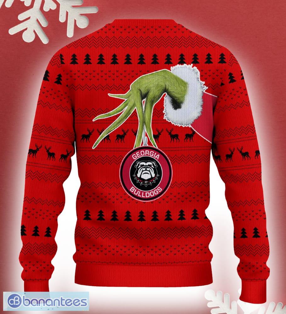 georgia bulldogs grinch driving funny 3d ugly christmas sweater for men women 1 image Georgia Bulldogs Grinch Driving Funny 3D Ugly Christmas Sweater For Men Women - Georgia Bulldogs Christmas Sweater Grinch Driving Photo 3