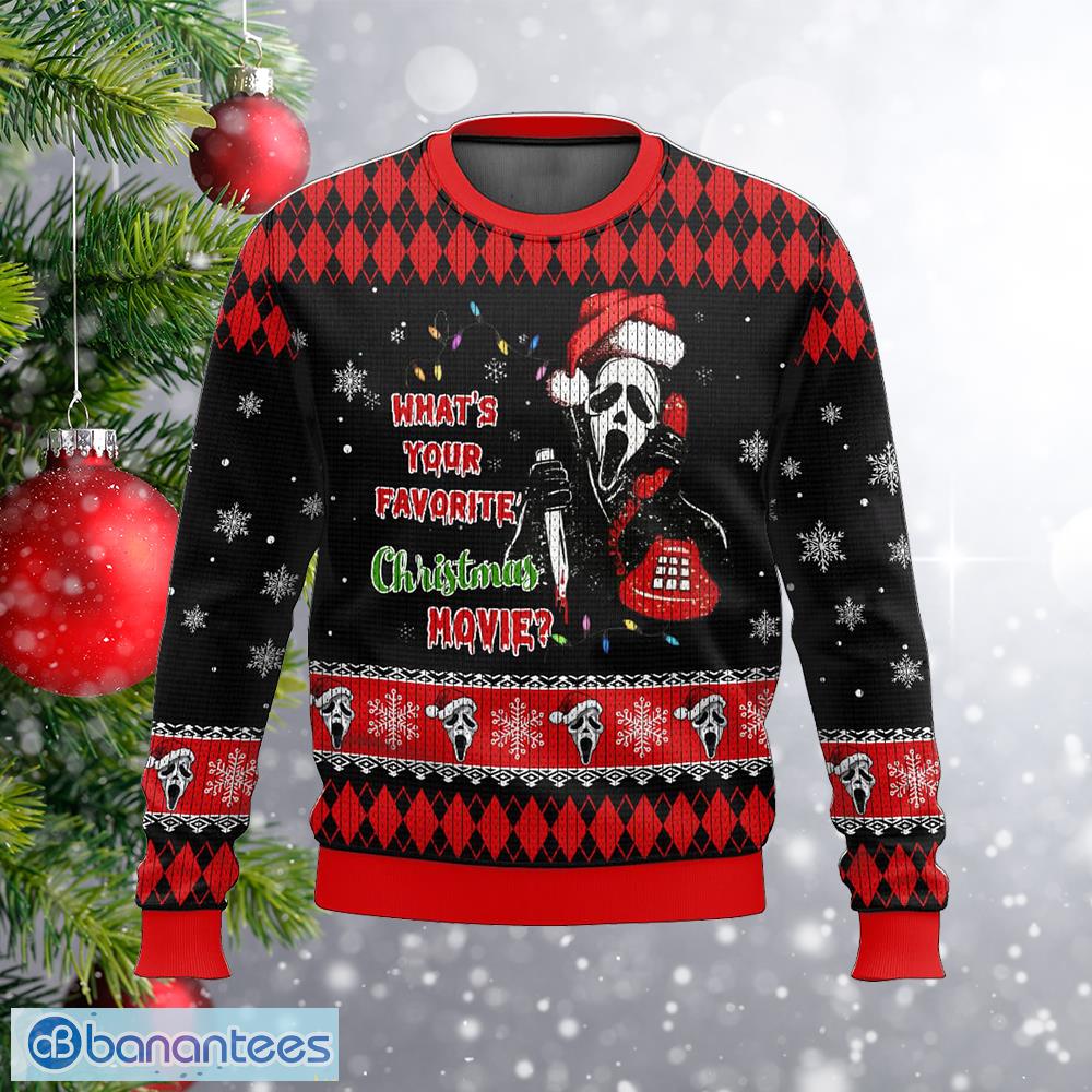 ghostface ugly sweater holidaywear ugly christmas sweater gift for men and women image Ghostface Ugly Sweater Holidaywear Ugly Christmas Sweater Gift For Men And Women - Ghostface Ugly Sweater Photo_1
