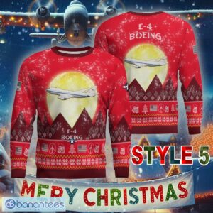 Aircraft Moonight Boeing E-4 E4 Ugly 3D Sweater Gift For Christmas - Boeing E-4 E4 Aircraft Moonlight Ugly Christmas Sweater_46