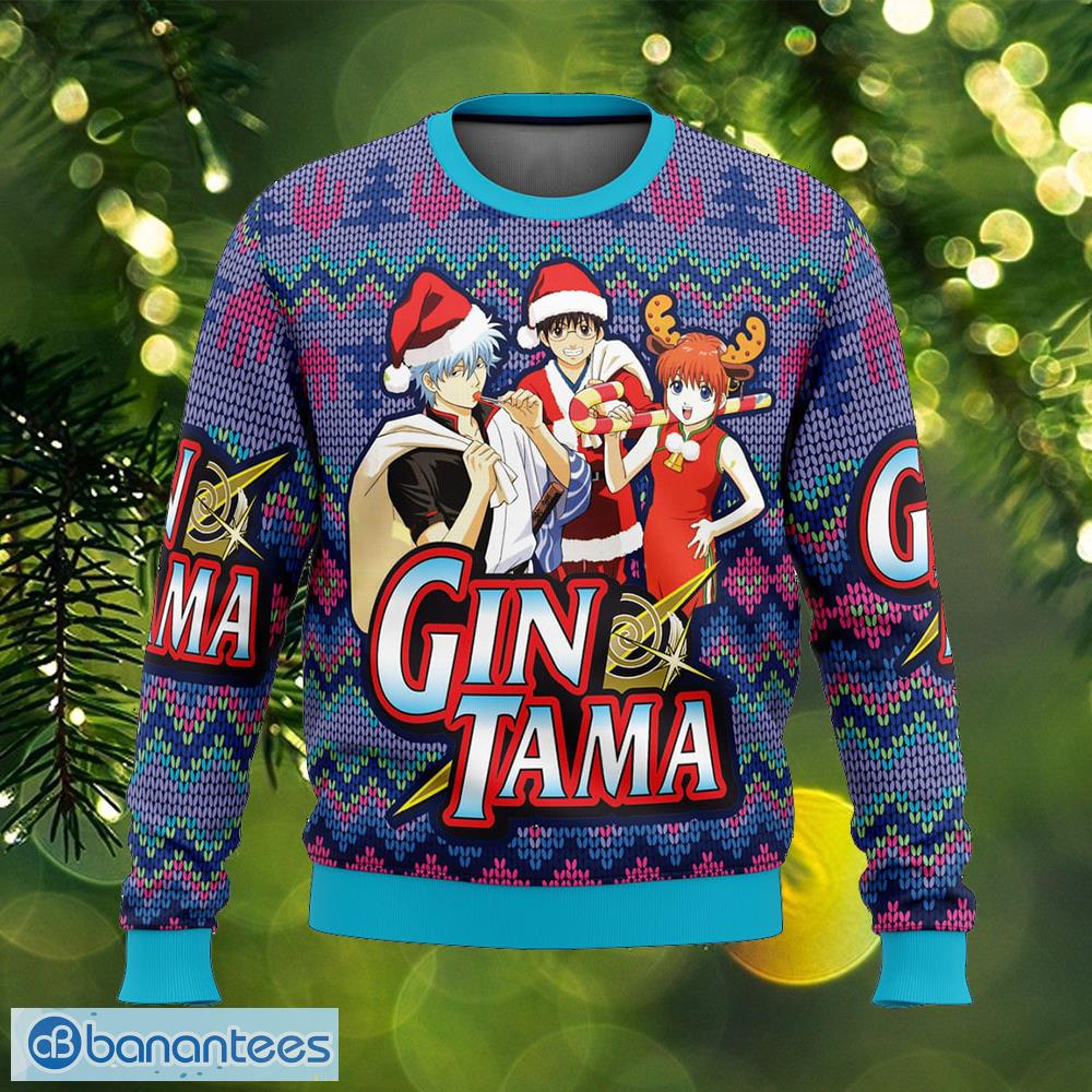 gintama alt embroider ugly christmas sweater gift holidays image Gintama Alt Embroider Ugly Christmas Sweater Gift Holidays - Gintama Alt Ugly Christmas Sweater Photo_1