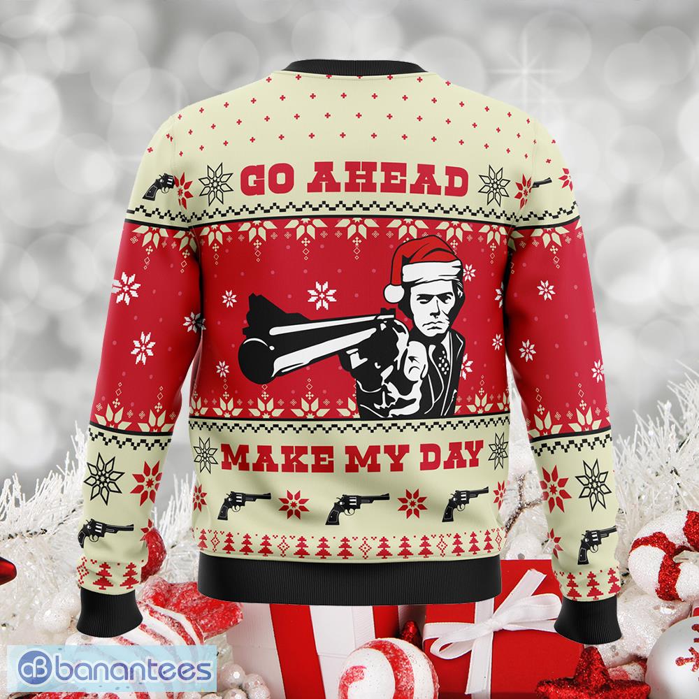 go ahead make my day dirty harry craft knitted christmas sweater gift for adult 1 image Go Ahead Make My Day Dirty Harry Craft Knitted Christmas Sweater Gift For Adult - Go Ahead Make My Day Dirty Harry Ugly Christmas Sweater Photo_2