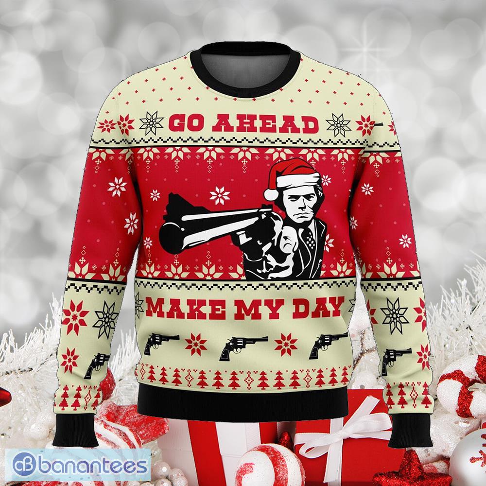 go ahead make my day dirty harry craft knitted christmas sweater gift for adult image Go Ahead Make My Day Dirty Harry Craft Knitted Christmas Sweater Gift For Adult - Go Ahead Make My Day Dirty Harry Ugly Christmas Sweater Photo_1