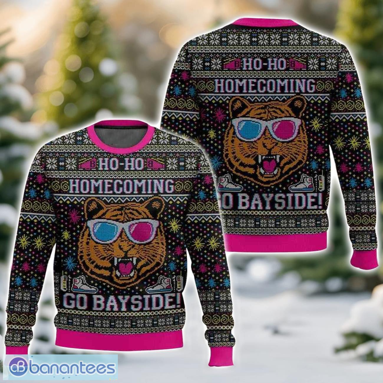 go bayside homecoming christmas ugly sweater 3d printed sweater christmas gift image Go Bayside, Homecoming Christmas Ugly Sweater 3D Printed Sweater Christmas Gift - Go Bayside, Homecoming Christmas Ugly Sweater-3