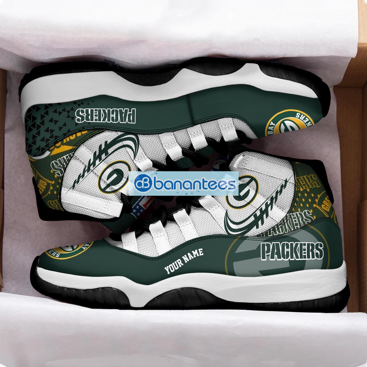 Green Bay Packers Air Jordan 11 Sneakers Custom Name Special Shoes For Fans Green Bay Packers Air Jordan 11 Sneakers Custom Name Special Shoes For Fans Product Photo 2