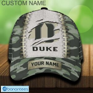 Duke Blue Devils 3D Hat And Cap Beach Design Camo Green For Fans Gift Custom Name - Duke Blue Devils 3D Hat And Cap Camo_1