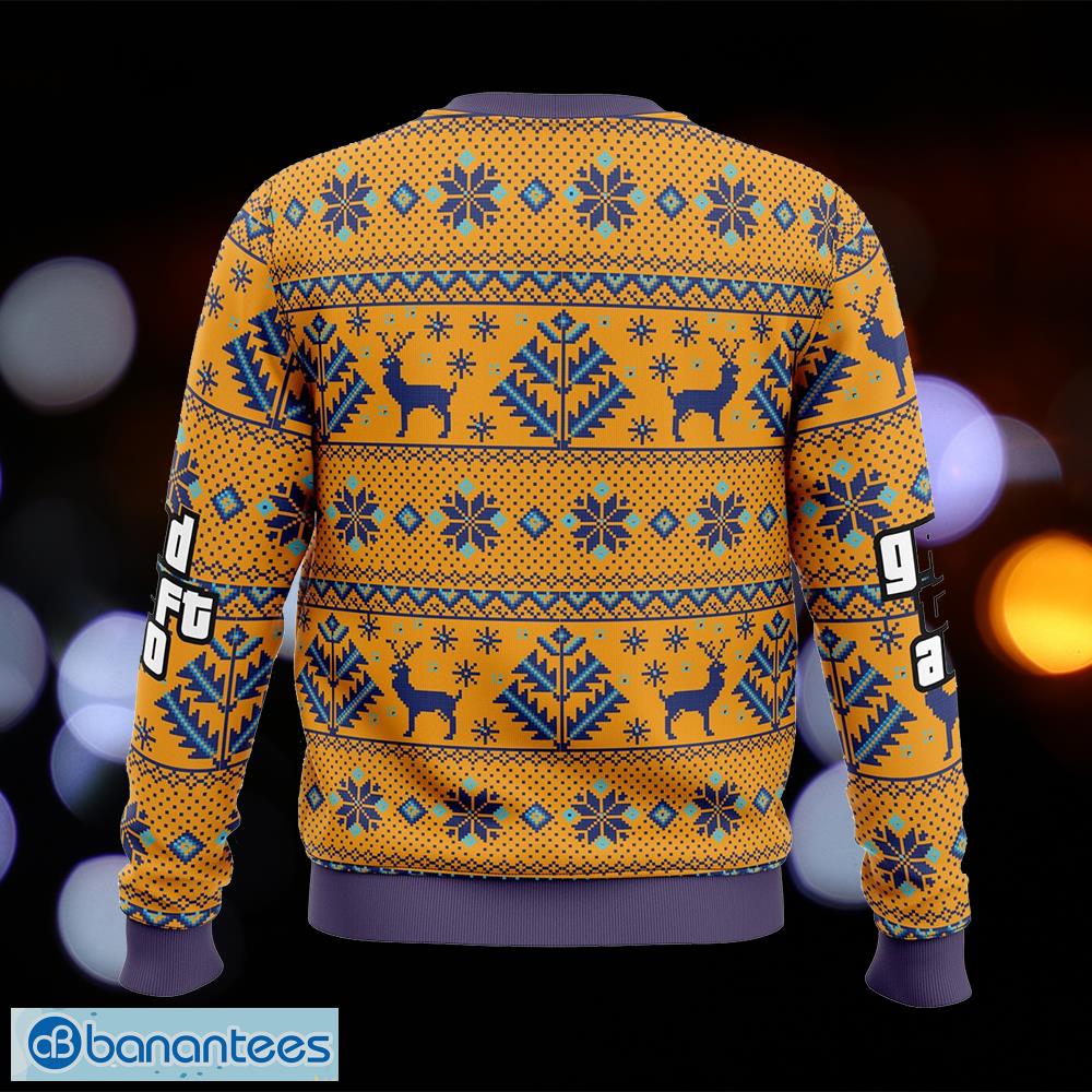 gta grand theft auto textile ugly christmas sweater gift holidays 1 image GTA Grand Theft Auto Textile Ugly Christmas Sweater Gift Holidays - GTA Grand Theft Auto Ugly Christmas Sweater Photo_2