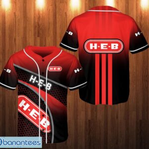 h-e-b 3D Printed Baseball Jersey Shirt For Men And Women Striped Style Product Photo 1
