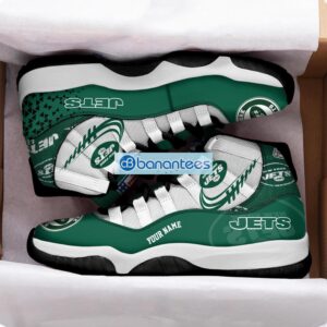 New York Jets Air Jordan 11 Sneakers Custom Name Special Shoes For Fans Product Photo 2