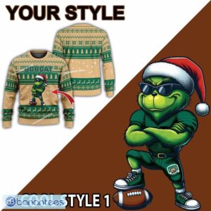 NCAA Ohio Bobcats Grinch Style Ugly Christmas Sweater Gift For Adult - NCAA Ohio Bobcats New Grinch Ugly Christmas Sweater Photo 2