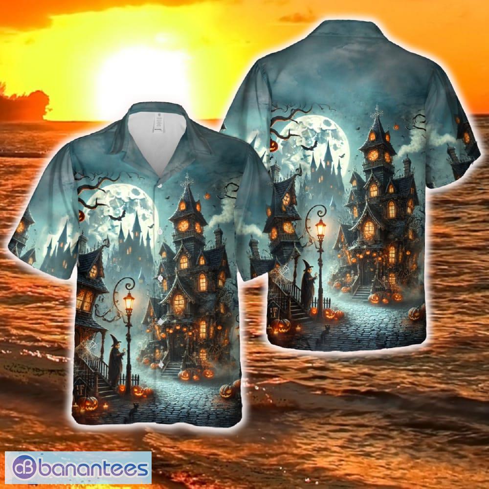 halloween town hawaiian shirt summer for beach fans holidays image Halloween Town Hawaiian Shirt Summer For Beach Fans Holidays - Halloween Town Hawaiian Shirt-1