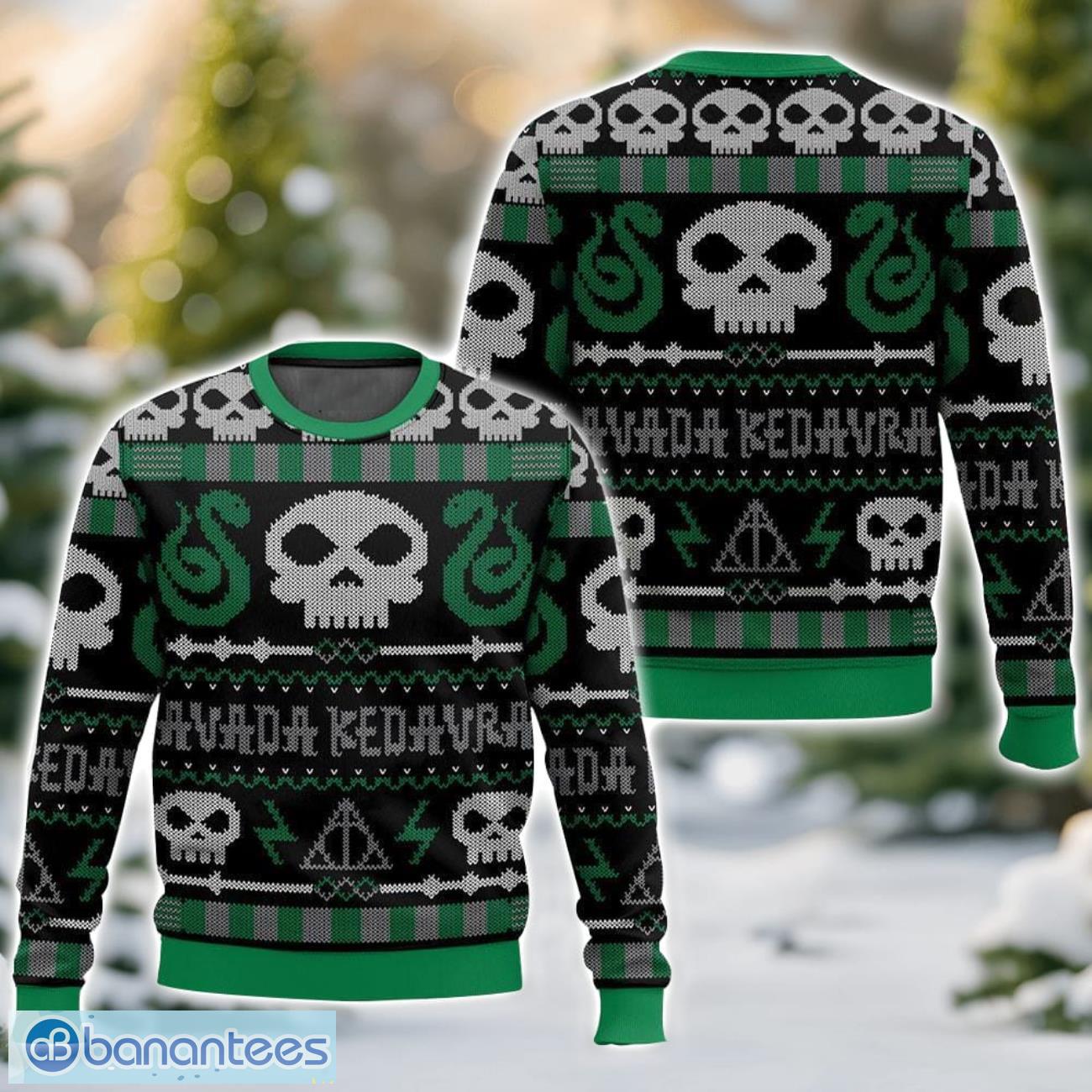 harry potter avada kedavra ugly christmas sweater for men and women christmas holiday gift image Harry Potter, Avada Kedavra Ugly Christmas Sweater For Men And Women Christmas Holiday Gift - Harry Potter, Avada Kedavra Ugly Sweater-3