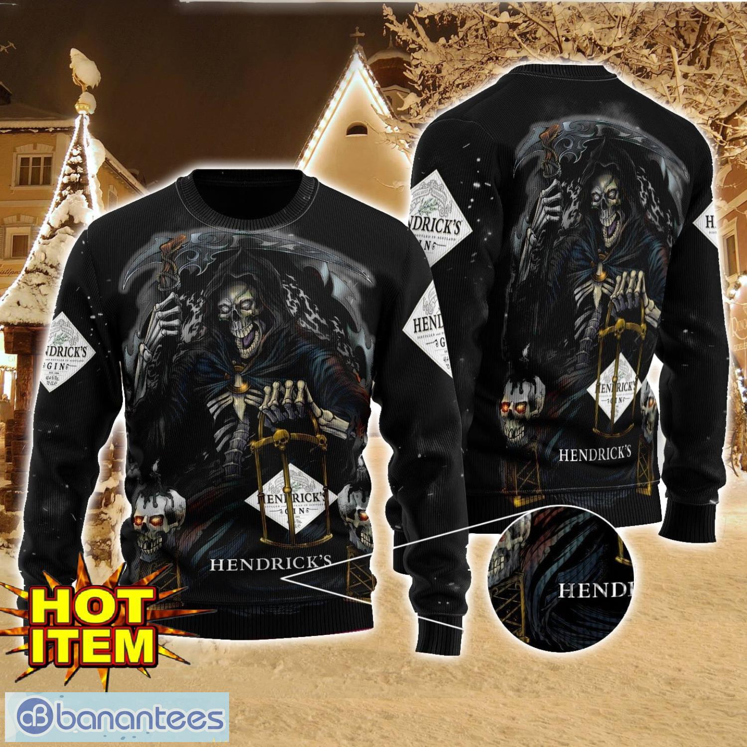 hendricks gin death halloween all over print sweater halloween gift for men and women image Hendrick's Gin Death Halloween All Over Print Sweater Halloween Gift For men And Women Product Photo