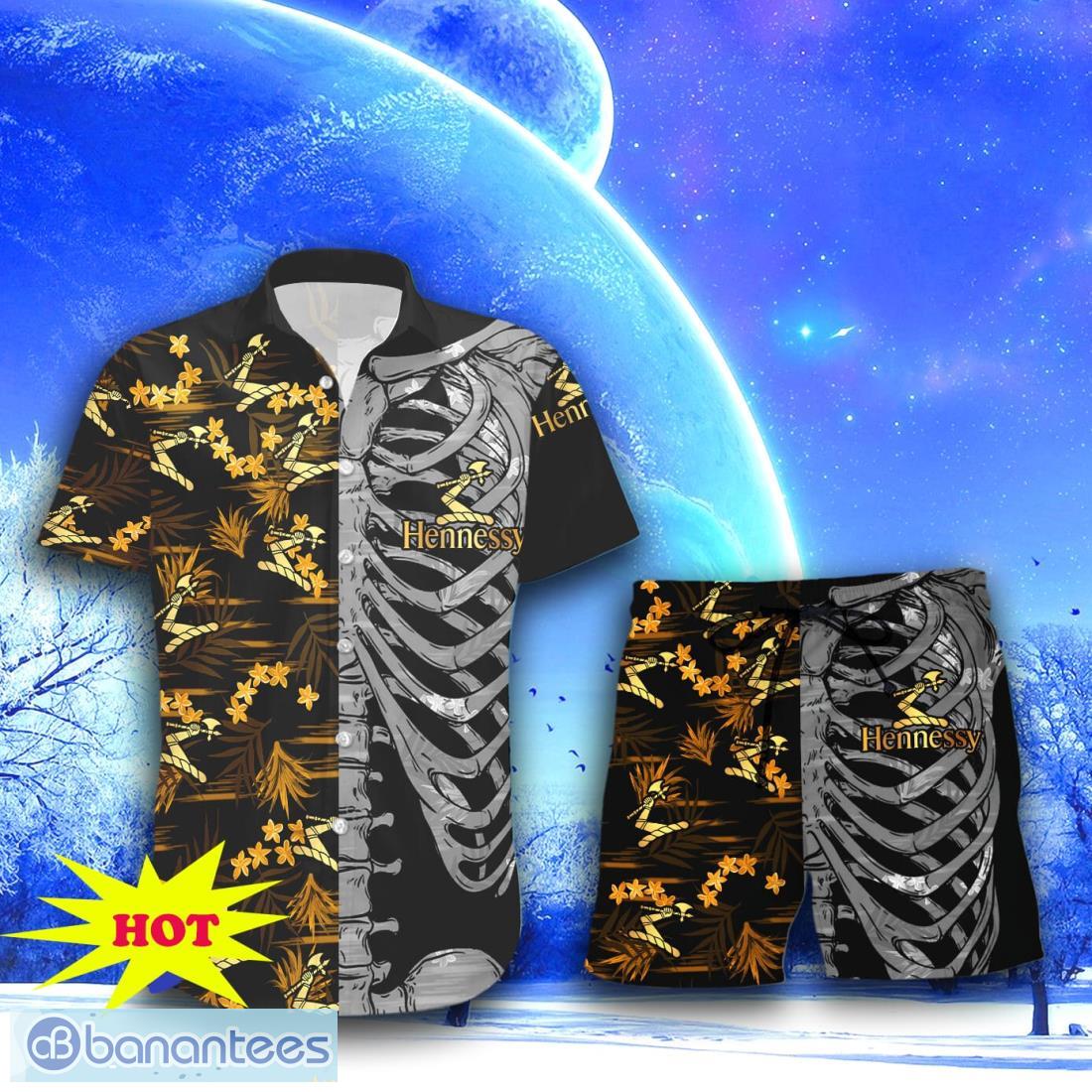 hennessy button skeleton hawaiian shirt short for men women 1 image Hennessy Button Skeleton Hawaiian Shirt & Short For Men Women Product Photo 2