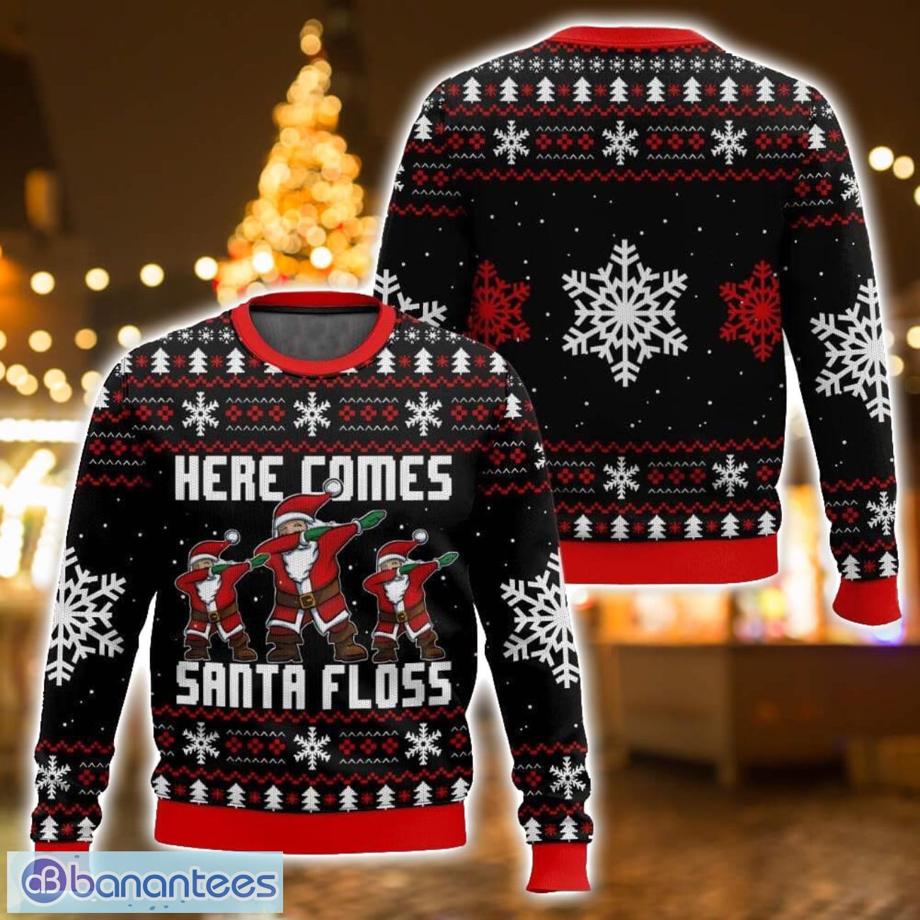 here comes santa floss santa claus ugly christmas sweater for men and women christmas holiday gift image Here Comes Santa Floss Santa Claus Ugly Christmas Sweater For Men And Women Christmas Holiday Gift - Here Comes Santa Floss Santa Claus Ugly Sweater-3