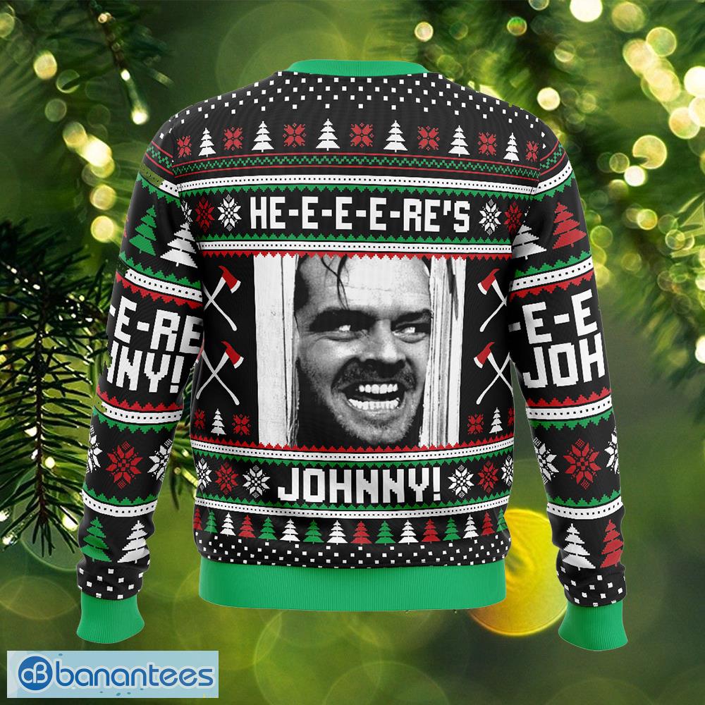 heres johnny the shining apparel ugly christmas sweater gift for adult 1 image Here’s Johnny The Shining Apparel Ugly Christmas Sweater Gift For Adult - Here’s Johnny The Shining Ugly Christmas Sweater Photo_2