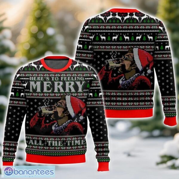Here’s To Feeling Merry All The Time Cosmo Kramer Seinfeld Ugly Christmas Sweater For Men And Women Christmas Holiday Gift - Here’s To Feeling Merry All The Time Cosmo Kramer Seinfeld Ugly Sweater-3