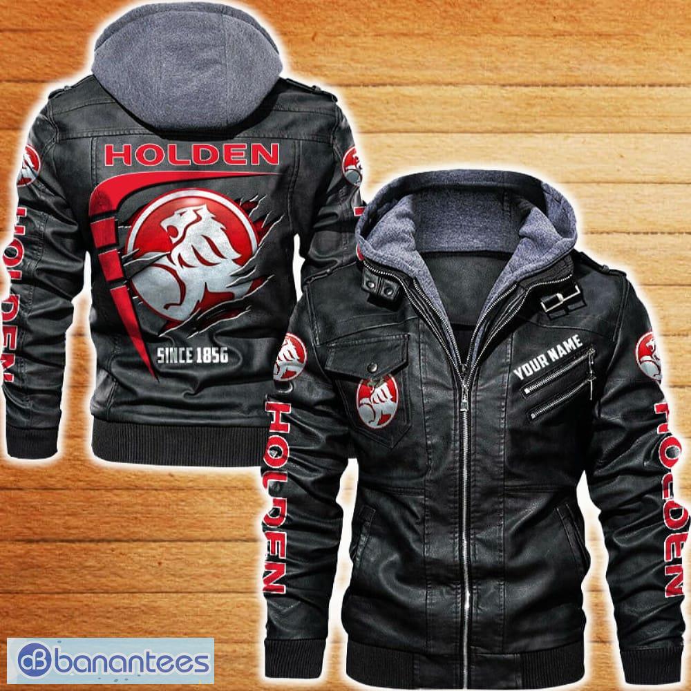 holden leather jacket black and brown color car logo trending all over print gift fans custom name image Holden Leather Jacket Black And Brown Color Car Logo Trending All OVer Print Gift Fans Custom Name - Holden Leather Jacket Car For Fans_1