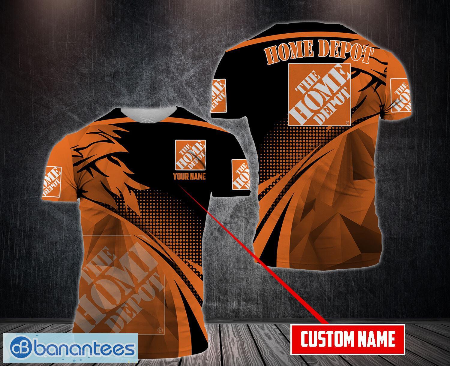 home depot aop 3d t shirt for men and women custom name image HOME DEPOT AOP 3D T-shirt For Men And Women Custom Name Product Photo 1