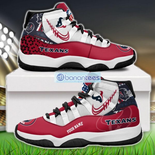 Houston Texans Air Jordan 11 Sneakers Custom Name Special Shoes For Fans Product Photo 1