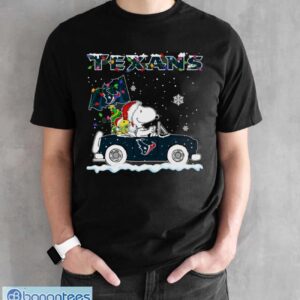 Houston Texans Snoopy And Woodstock Driving Car Cute Snoopy Limited Edition Shirt - Black Unisex T-Shirt