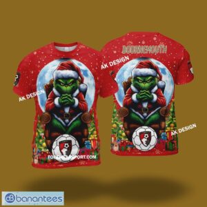 EPL AFC Bournemouth King Grinch Christmas 3D Hoodie, 3D Tshirt, Sweater AOP - EPL AFC Bournemouth King Grinch Christmas 3D Hoodie, 3D Tshirt, Sweater AOP Photo 1