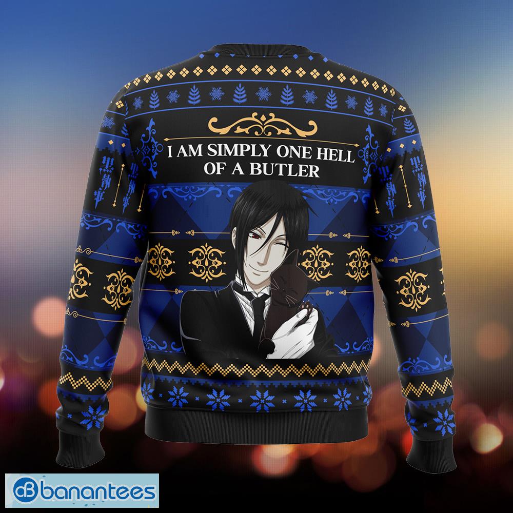 i am simply one hell of a butler black butler blessing ugly christmas sweater gift for men and women 1 image I Am Simply One Hell Of A Butler Black Butler Blessing Ugly Christmas Sweater Gift For Men And Women - I Am Simply One Hell Of A Butler Black Butler Ugly Christmas Sweater Photo_2