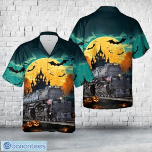 Union Pacific Railroad Big Boy No. 4014 Steam Halloween Aloha Hawaiian Shirt Product Photo 1