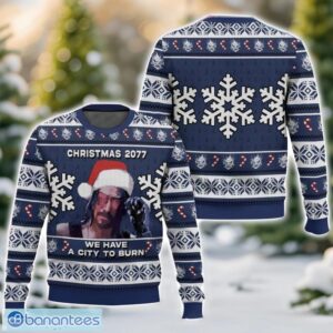 Keanu Reeves, Cyberpunk 2077, Christmas Ugly Christmas Sweater 3D All Printed Sweater Christmas Gift Product Photo 1