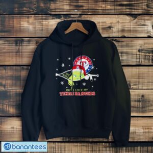 The Grinch I Hate People But I Love Texas Rangers Christmas T-shirt Product Photo 3