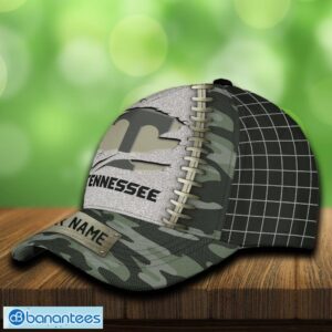 Tennessee Volunteers 3D Hat And Cap Beach Design Camo Green For Fans Gift Custom Name - Tennessee Volunteers 3D Hat And Cap Camo_3