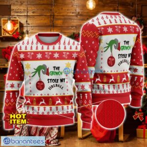 Grinch Stole Fireball AOP Ugly Christmas Sweater Christmas Gift Gift For Family Product Photo 1