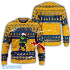 NCAA Kent State Golden Flashes New Grinch Knitted Christmas Sweater Gift For Men And Women - NCAA Kent State Golden Flashes New Grinch Ugly Christmas Sweater Photo 1