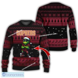 NCAA Minnesota Golden Gophers Grinch Football Ugly Sweater Gift For Christmas - NCAA Minnesota Golden Gophers New Grinch Ugly Christmas Sweater Photo 1