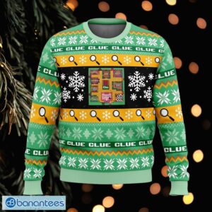 Christmas Clue Board Games Exchange Knitted Christmas Sweater AOP Gift Holidays - Christmas Clue Board Games Ugly Christmas Sweater Photo_1