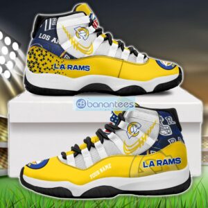 Los Angeles Rams Air Jordan 11 Sneakers Custom Name Special Shoes For Fans Product Photo 1