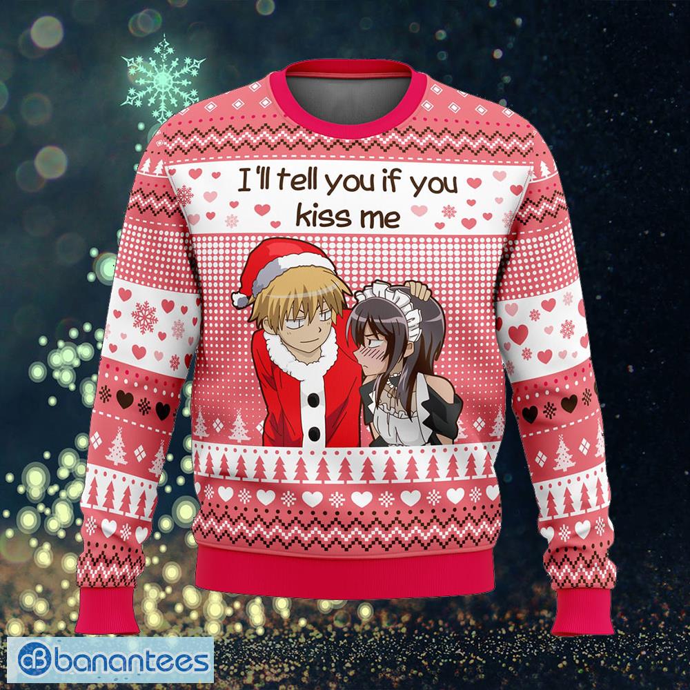 ill tell you maid sama singing ugly christmas 3d sweater gift for adult image I’ll Tell You Maid Sama Singing Ugly Christmas 3D Sweater Gift For Adult - I’ll Tell You Maid Sama Ugly Christmas Sweater Photo_1