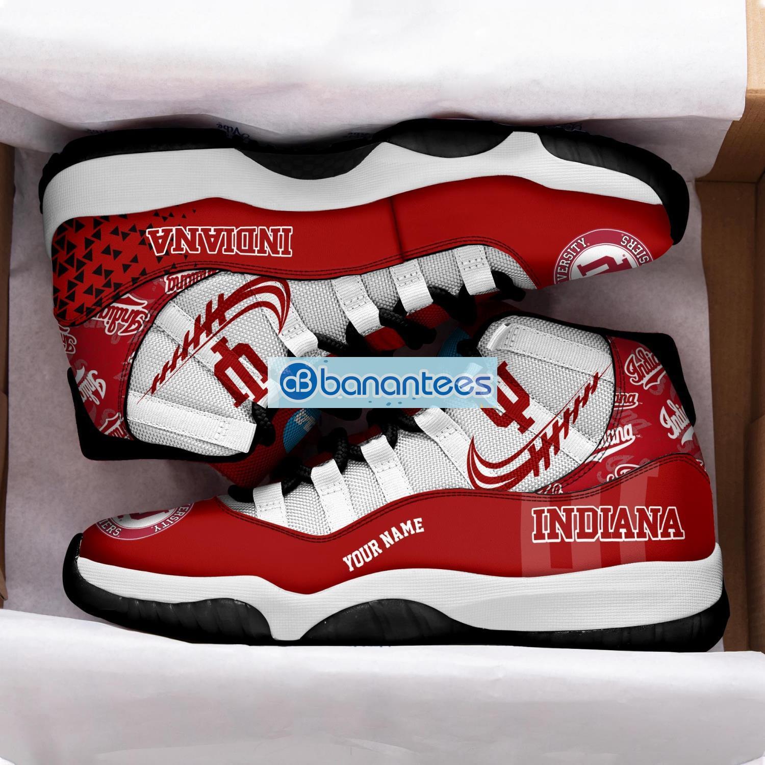 indiana hoosiers air jordan 11 sneakers custom name special shoes for fans 1 image Indiana Hoosiers Air Jordan 11 Sneakers Custom Name Special Shoes For Fans Product Photo 2