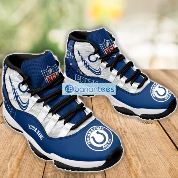Indianapolis Colts Air Jordan 11 Sneakers Custom Name Special Shoes For Fans Product Photo 3