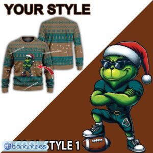 NCAA Coastal Carolina Chanticleers Grinch Style Ugly Christmas Sweater Gift For Adult - NCAA Coastal Carolina Chanticleers New Grinch Ugly Christmas Sweater Photo 2