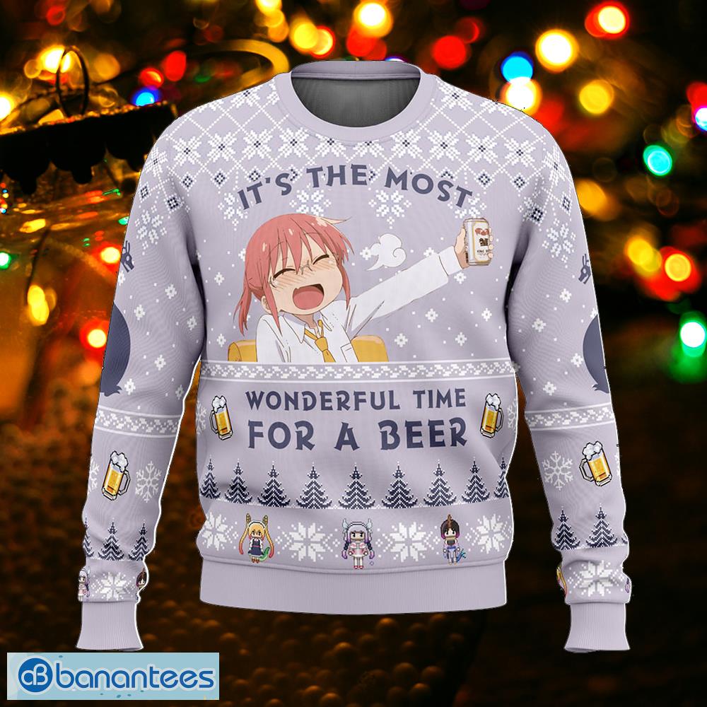its the most wonderful time for a beer miss kobayashis dragon maid donkey ugly christmas sweater gift for men and women image It’s The Most Wonderful Time For A Beer Miss Kobayashi’s Dragon Maid Donkey Ugly Christmas Sweater Gift For Men And Women - It’s The Most Wonderful Time For A Beer Miss Kobayashi’s Dragon Maid Ugly Christmas Sweater Photo_1