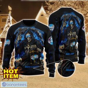 Bud Light Beer Death Halloween All Over Print Sweater Halloween Gift For men And Women Product Photo 1