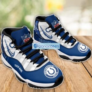 Indianapolis Colts Air Jordan 11 Sneakers Custom Name Special Shoes For Fans Product Photo 3