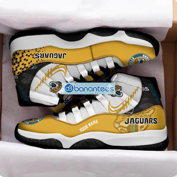 Jacksonville Jaguars Air Jordan 11 Sneakers Custom Name Special Shoes For Fans Product Photo 2